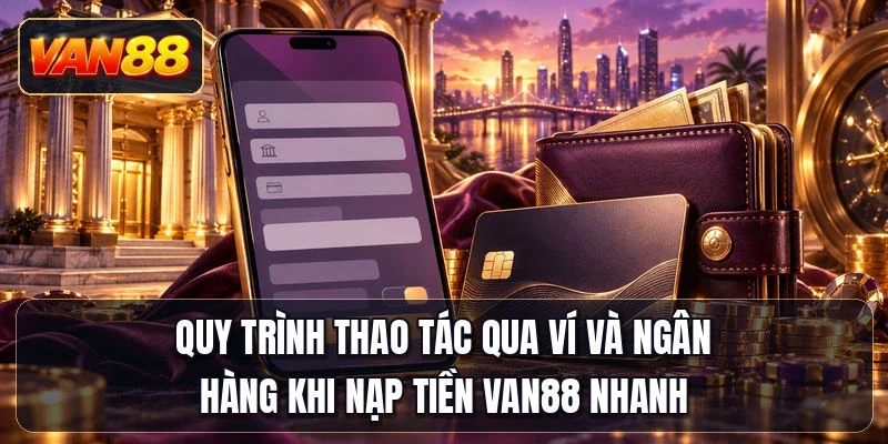 Quy trình thao tác qua ví và ngân hàng khi nạp tiền Van88 nhanh